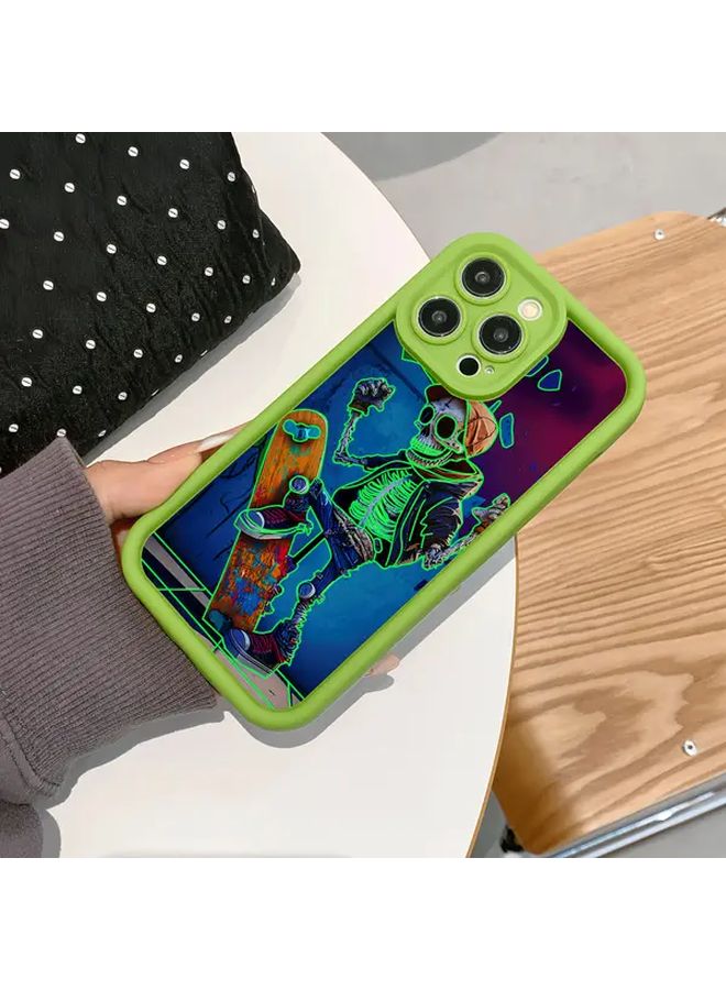 Green Shockproof Protective Case for iPhone 14 Sandblasted Premium Cover - Image 4